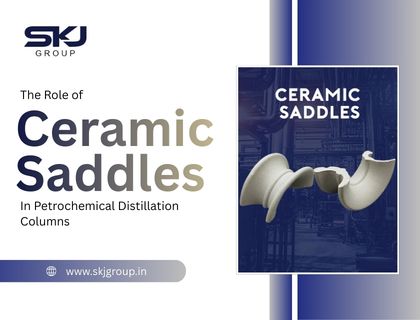 Ceramic saddles tower packing used in petrochemical distillation columns for efficient vapor-liquid separation
