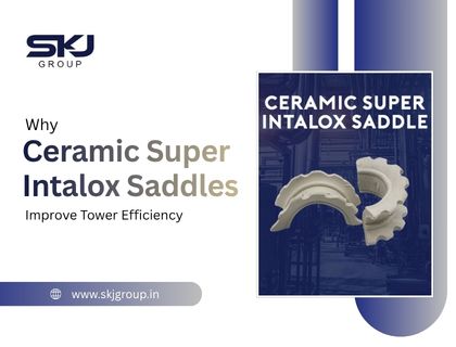 Ceramic Super Intalox saddles used in tower packing to enhance mass transfer and improve industrial efficiency