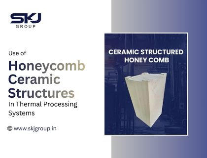 Honeycomb ceramic structures used in thermal processing systems for heat resistance and airflow efficiency