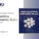 Alumina ceramic balls used in industrial applications for chemical processing, catalyst support, and heat resistance