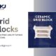 Ceramic grid blocks used in furnace operations to reduce heat loss and improve thermal efficiency