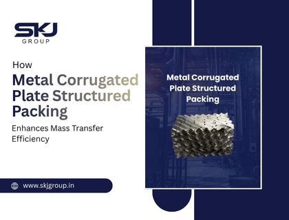 Metal corrugated plate structured packing designed to improve mass transfer efficiency in industrial separation columns