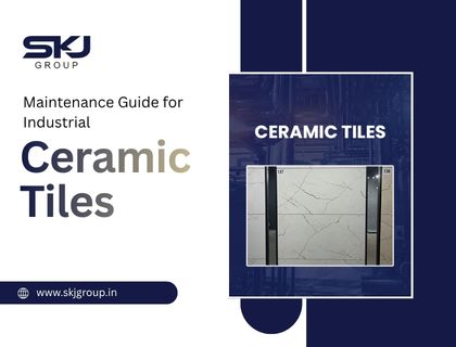 Industrial ceramic tiles installed in a manufacturing facility requiring regular maintenance and inspection